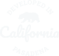 Developed in california logo white